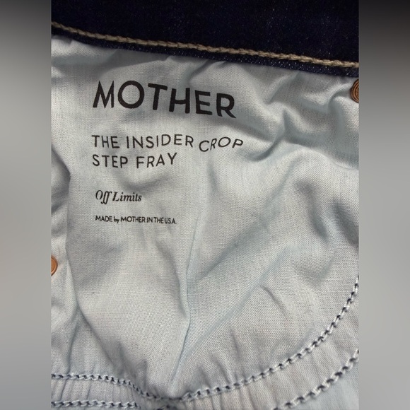 Mother The Insider Crop Step Fray Off Limits Jeans 31 - Picture 14 of 14